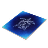 Blauwe Afrikaanse driekleppige Zee Tegeltje (Zijkant)