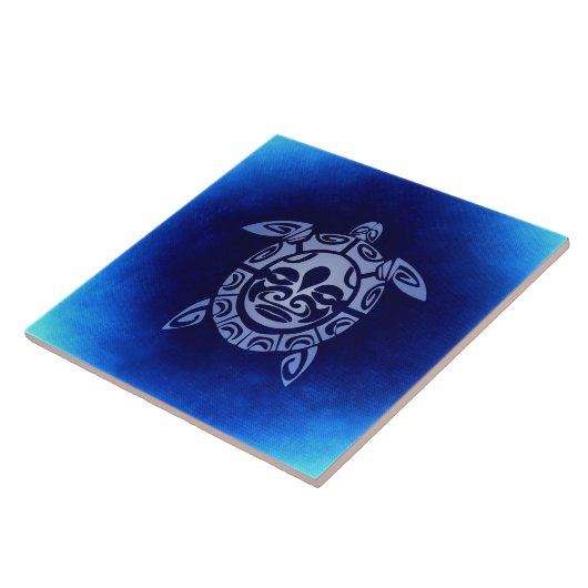 Blauwe Afrikaanse driekleppige Zee Tegeltje (Zijkant)