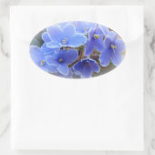 Blauwe Afrikaanse Violet Ovale Sticker (Tas)