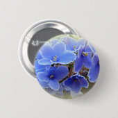 Blauwe Afrikaanse Violet Ronde Button 5,7 Cm (Voorkant /achterkant)