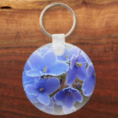 Blauwe Afrikaanse Violet Sleutelhanger (Voorkant)