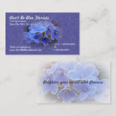 Blauwe Afrikaanse Violet Visitekaartje (Voorkant / Achterkant)