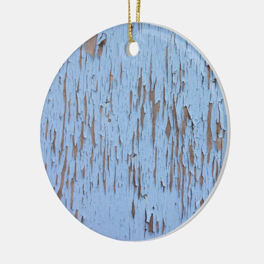 Blauwe afschilfering keramisch ornament (Links)