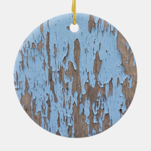 Blauwe afschilfering keramisch ornament (Achterkant)