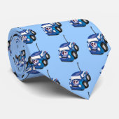 Blauwe afstandsbediening Red Racing Road Race Stropdas (Opgerold)