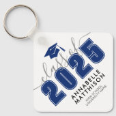 Blauwe Afstudeerdag Sleutelhanger (Voorkant)