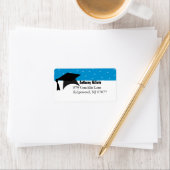 Blauwe afstudeerdop etiket (Insitu)