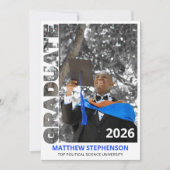 Blauwe Afstudeerklas Aankondiging 2026 (Voorkant)