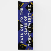 Blauwe afstudeerklas van 2026 spandoek (Verticaal)