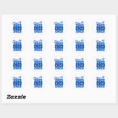 Blauwe Afstudeerklas Van Ronde Sticker (Vel)