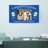 Blauwe Afstuderen banners persoonlijke hooggeplaat (Beurs)