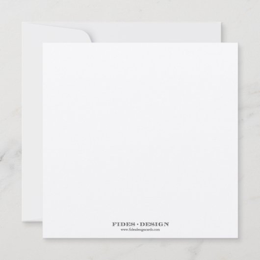 Blauwe afstuderen monogram kaart (Achterkant)