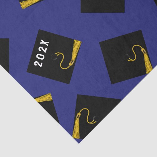 Blauwe Afstuderen Tissuepapier (Detail)