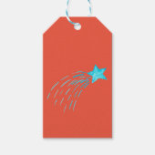 Blauwe afzuigsterren cadeaulabel (Voorkant)