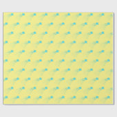 Blauwe afzuigsterren cadeaupapier (Vlak)