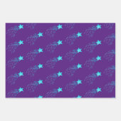 Blauwe afzuigsterren inpakpapier vel (Voorkant 2)