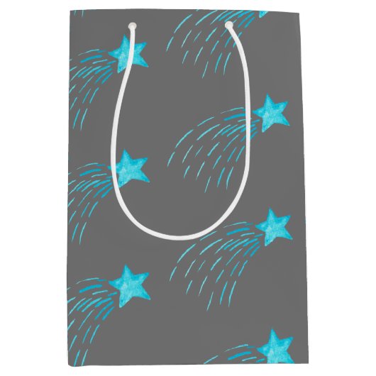 Blauwe afzuigsterren medium cadeauzakje (Voorkant)