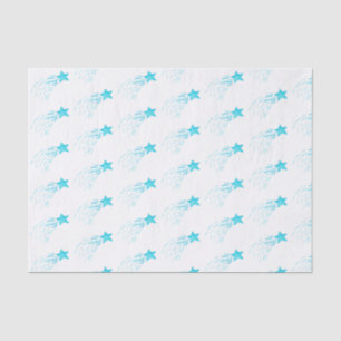 Blauwe afzuigsterren tissuepapier