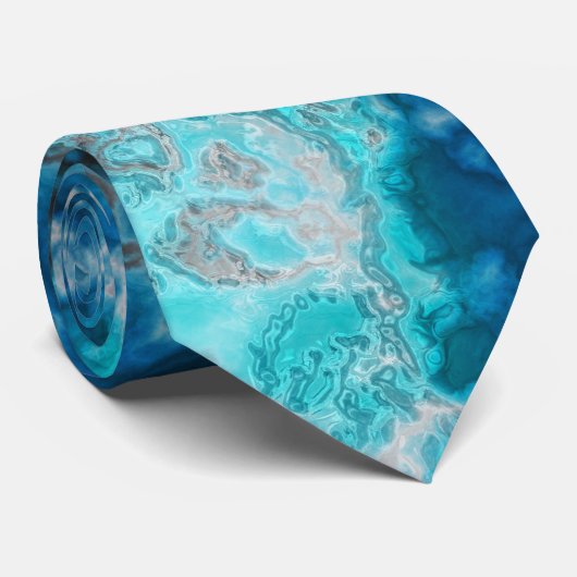 Blauwe agaat 1 stropdas (Opgerold)