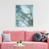 Blauwe agaat canvas afdruk (Insitu (Woonkamer))