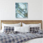 Blauwe agaat canvas afdruk (Insitu (Slaapkamer))