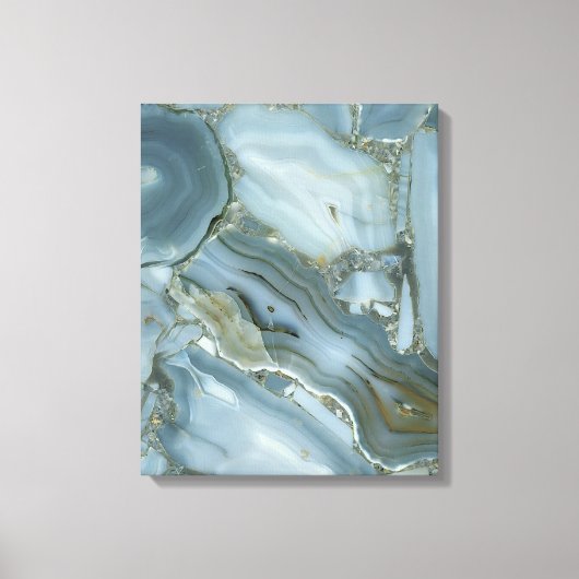 Blauwe agaat canvas afdruk (Voorkant)
