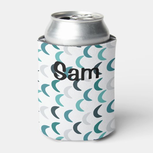 Blauwe Agaat Crescents Blikjeskoeler (Blikje Voorkant)