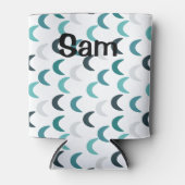 Blauwe Agaat Crescents Blikjeskoeler (Voorkant)