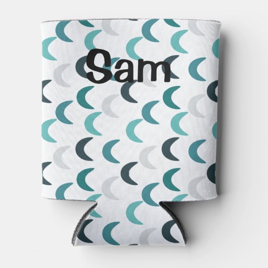 Blauwe Agaat Crescents Blikjeskoeler (Voorkant)