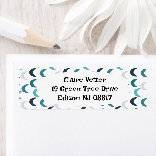 Blauwe Agaat Crescents Etiket (Insitu)