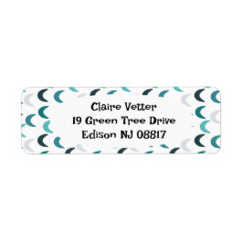 Blauwe Agaat Crescents Etiket