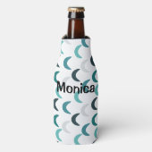 Blauwe Agaat Crescents Flesjeskoeler (Fles Voorkant)