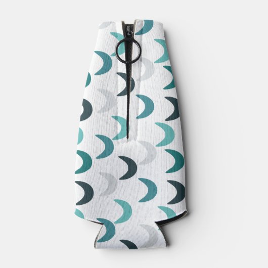 Blauwe Agaat Crescents Flesjeskoeler (Achterkant)