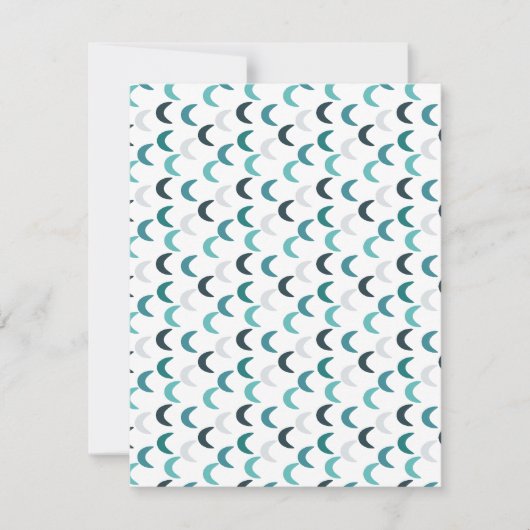 Blauwe Agaat Crescents Notitiekaartje (Voorkant)