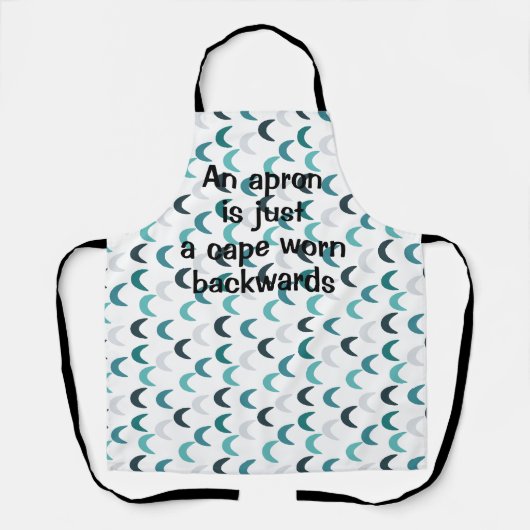 Blauwe Agaat Crescents Schort (Voorkant)