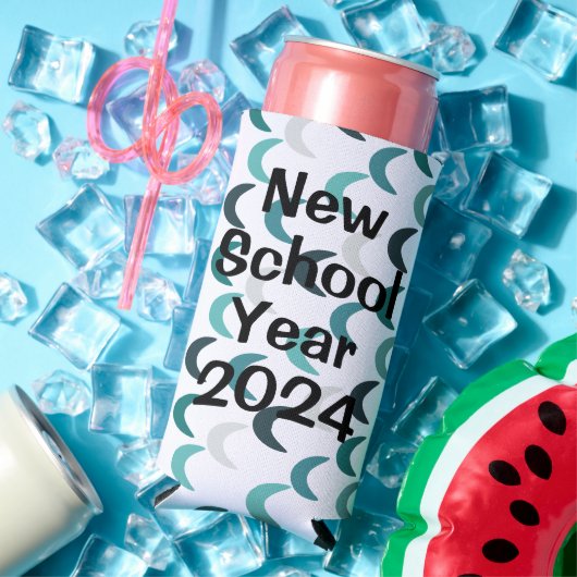 Blauwe Agaat Crescents Seltzer Blikjeskoeler (Insitu Zomer)