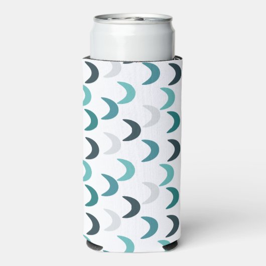 Blauwe Agaat Crescents Seltzer Blikjeskoeler (Seltzer Achterkant)