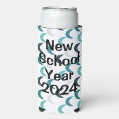 Blauwe Agaat Crescents Seltzer Blikjeskoeler (Seltzer Voorkant)