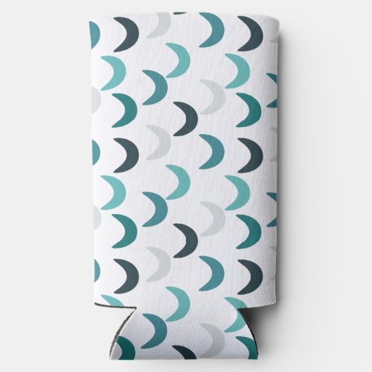 Blauwe Agaat Crescents Seltzer Blikjeskoeler (Achterkant)