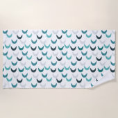 Blauwe Agaat Crescents Strandlaken (Voorkant)