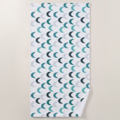 Blauwe Agaat Crescents Strandlaken (Voorkant)