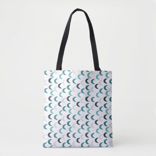 Blauwe Agaat Crescents Tote Bag (Voorkant)