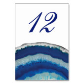 Blauwe agaat tabelnummer kaart (Achterkant)