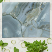 Blauwe agaat theedoek (Gevouwen)