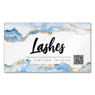 Blauwe agaat Trendy Moderne Lash Extensions Beauty Magnetisch Visitekaartje