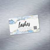 Blauwe agaat Trendy Moderne Lash Extensions Beauty Magnetisch Visitekaartje (Voorbeeld)
