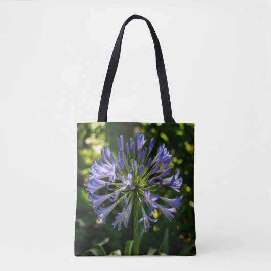 Blauwe Agapanthus bloemen Tote Bag (Voorkant)