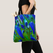 Blauwe Agapanthus boodschappentas Tote Bag (Dichtbij)