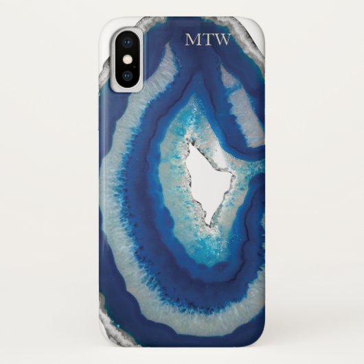 Blauwe Agat Case-Mate iPhone Case (Achterkant)