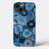 Blauwe Agate Geode Slices Case-Mate iPhone Case (Achterkant)